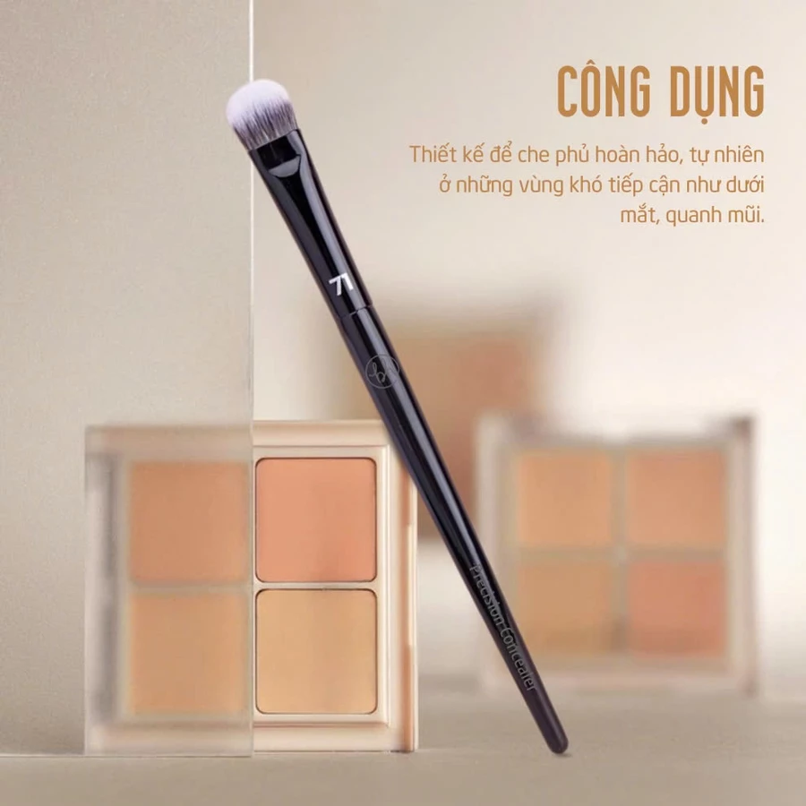 Cọ Che Khuyết Điểm, Triệt Sắc, Nền Mini BH Cosmetics Precision Concealer Brush 71